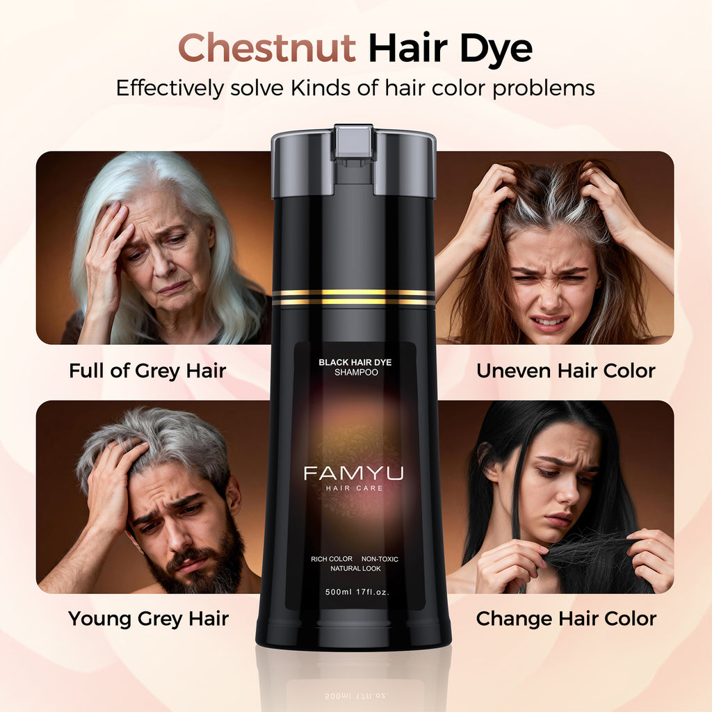 Famyu Herbal Black Hair Dye Suitable for Men and Women  Covers Gray Hair